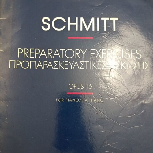 Schmitt Preparatory Exercises for Piano used music book