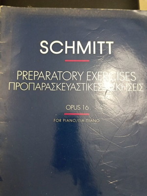 Schmitt Preparatory Exercises for Piano used music book