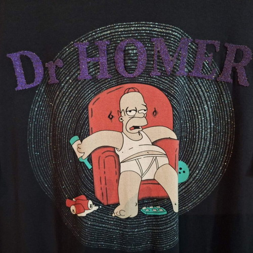 The Simpsons Homer Collectible T Shirt XXL with Glitter like new