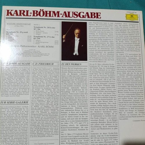 Mozart Symphonies Nr. 25, 26, 27 vinyl record