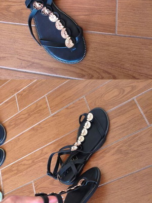Envie Shoes Black Sandals Size 37 New
