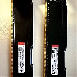 HyperX Fury 4GB DDR4 RAM με Ταχύτητα 2666 για Desktop (Τεμάχια 2)