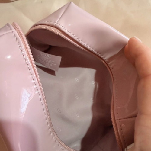 Dior Beauty Pink Patent CD Pouch new with box