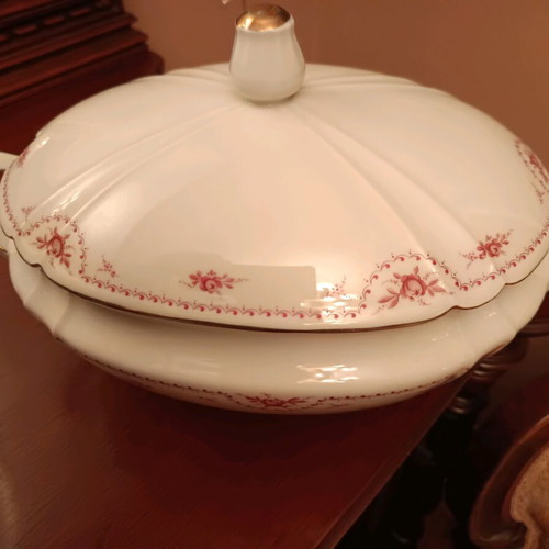 Scherzer Bavaria porcelain dinnerware set new with pink roses