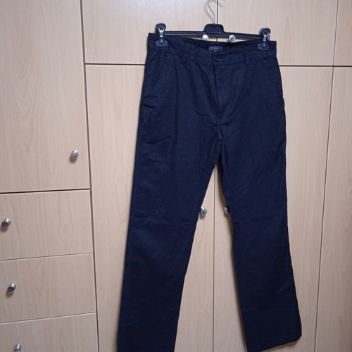 TEX pants like new, size 40, black linen-cotton blend