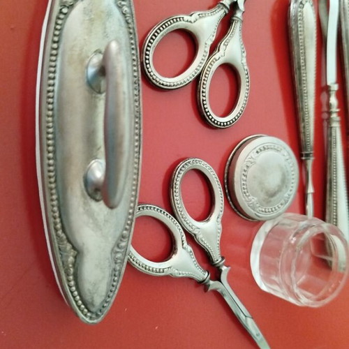 Antique manicure set in case like new, early 20th century