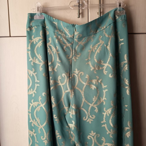 Forel pants like new turquoise with gold patterns size 4XL