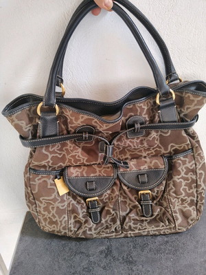 Tous shoulder bag used, classic Kaos model, beige and brown