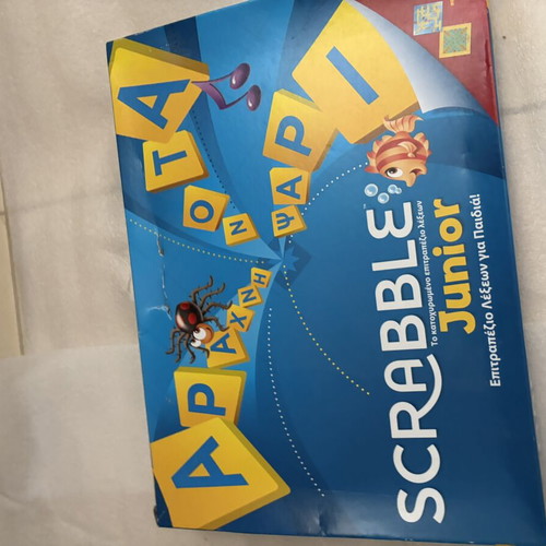 Scrabble Junior board game, Greek edition, Mattel