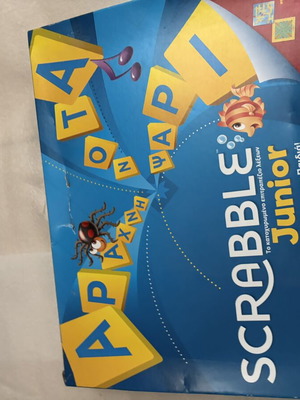 Scrabble Junior board game, Greek edition, Mattel