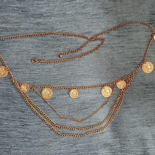 Two metal decorative belts, silver and rose gold styles