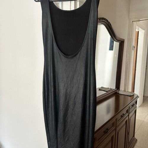 Leather dress slim fit, like new, black, size XS