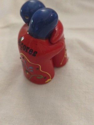 Vintage Amigos ceramic salt and pepper set new, hand-painted folk art