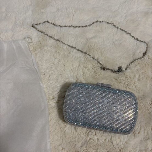 Clutch bag like new, silver