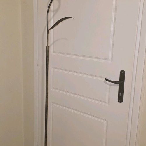 Handmade floor lamp with blown glass like new