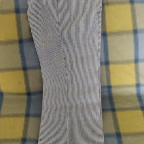 Zara women's nautical pants like new, striped cotton with linen