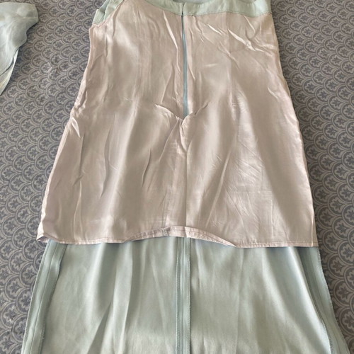 Turquoise evening set like new, medium dress with jacket