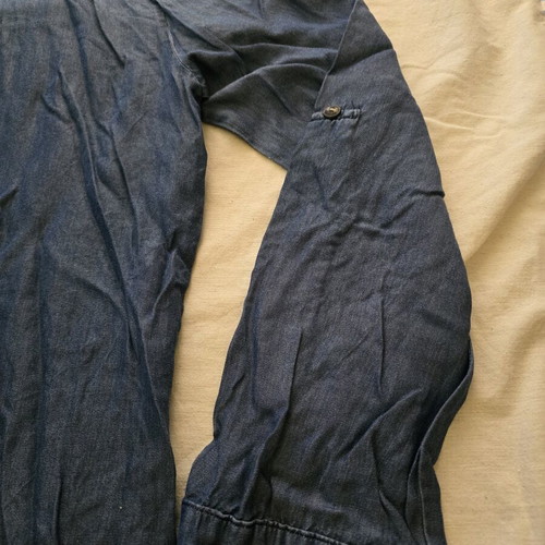 Please shirt dress blue denim used, size M