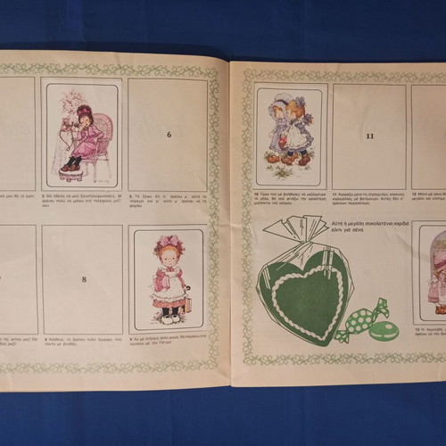Panini Sarah Kay "I love you" sticker album used (1980) with 47 stickers of 144