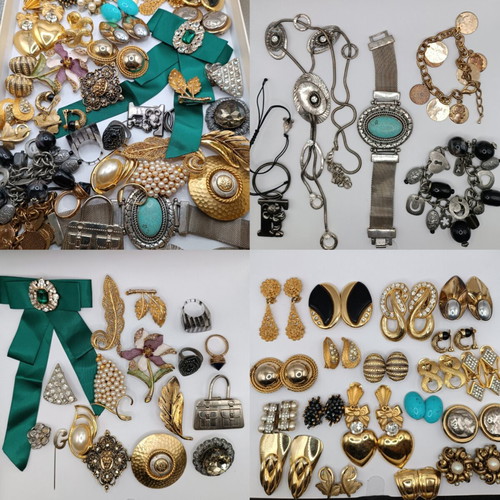 Vintage jewelry collection lot, 42 pieces, multicolor