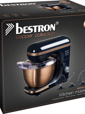 Bestron AKM900CO Kitchen Master 4-in-1 Mixer, 1000W, Copper