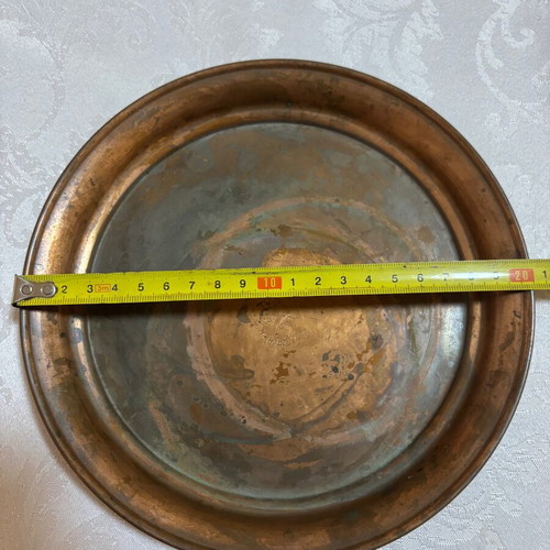 Antique copper tray used with 80 years history from Karlovo Balkan