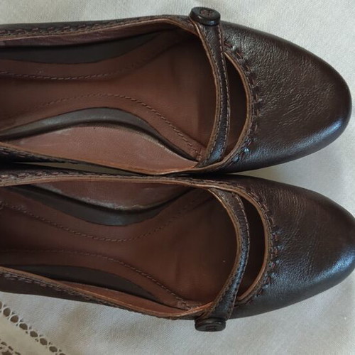 Clarks Mary Jane brown leather anatomical shoes, women's size 37