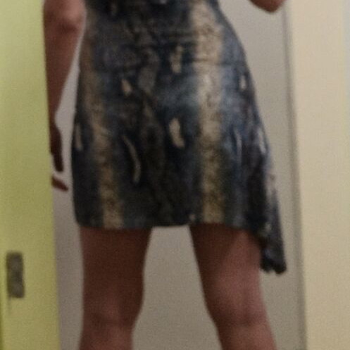 Snake Print Backless Dress like new, sizes S/M