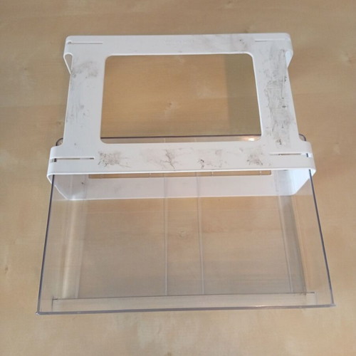 Under-desk drawer organizer, transparent plastic storage container