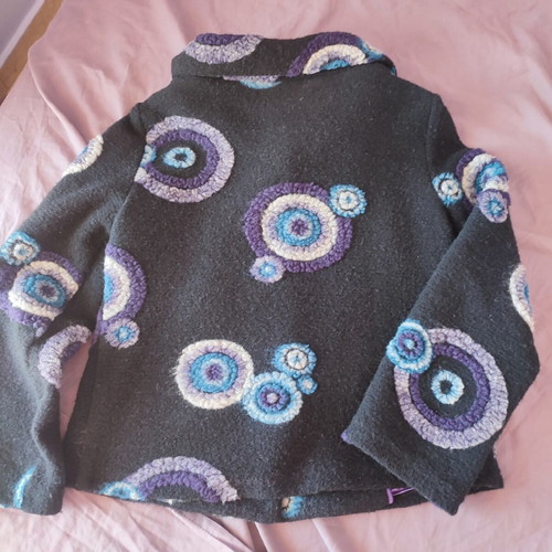 Jean Marie Lie jacket size 48 like new, black and purple details