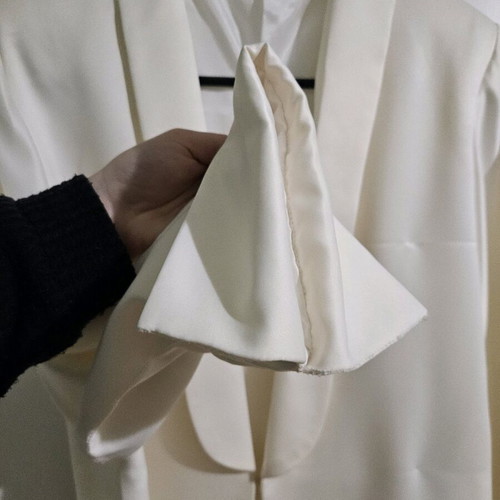 Cocktail blazer white size 38 new, handmade bespoke