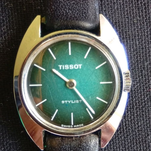 Tissot women's mechanical watch used, green