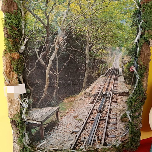 Handmade painting new with photo from route to Kalavryta