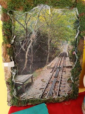 Handmade painting new with photo from route to Kalavryta