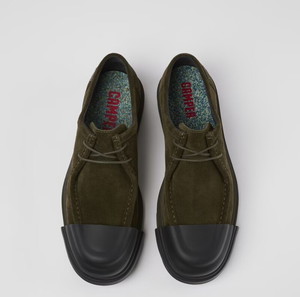 Camper Junction Formal Shoes Women 38 Green Nubuck Wallabee Suede 38 EU