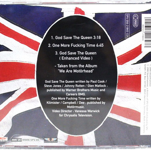 Motörhead God Save The Queen CD single like new