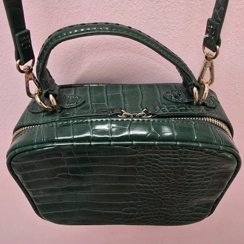 Zara green bag new with croc pattern