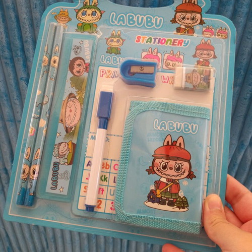 Labubu/Lafufu Blue Stationery Set Sealed