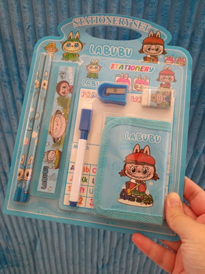 Labubu/Lafufu Blue Stationery Set Sealed