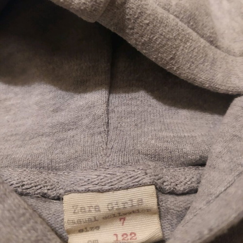 Zara girls' sweatshirt No 7, grey, 122 cm
