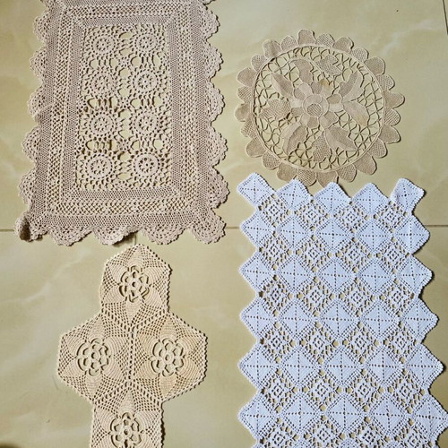 Decorative crochet handicrafts with cotton thread like new