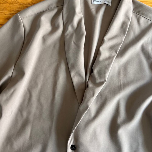 Bershka men's short sleeve shirt jacket XL, beige
