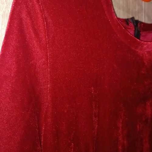 Velvet red dress new, one size, short sleeve