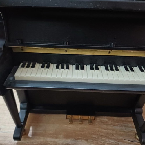 Piano music box used with compartments for small jewelry plastic