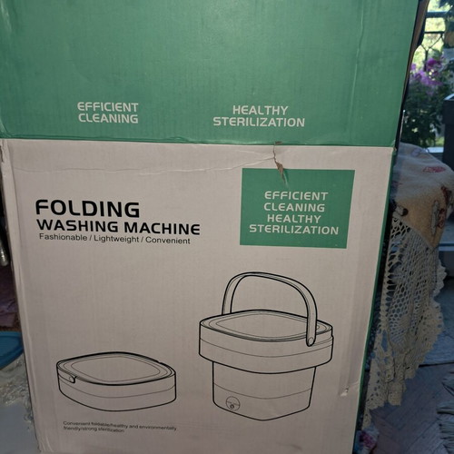 Folding washing machine new, for home or travel