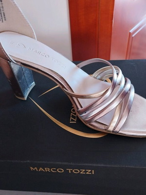 Marco Tozzi sandals like new, gold color, size 41