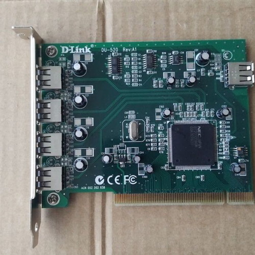 D-Link DU-520 PCI 5-Port Hi-Speed USB 2.0 Desktop Adapter like new