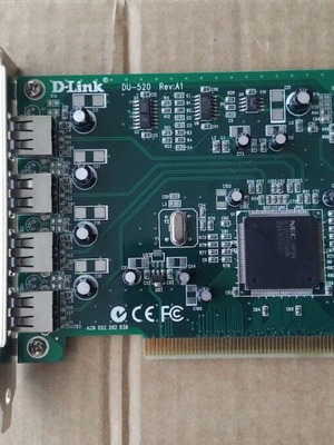 D-Link DU-520 PCI 5-Port Hi-Speed USB 2.0 Desktop Adapter like new