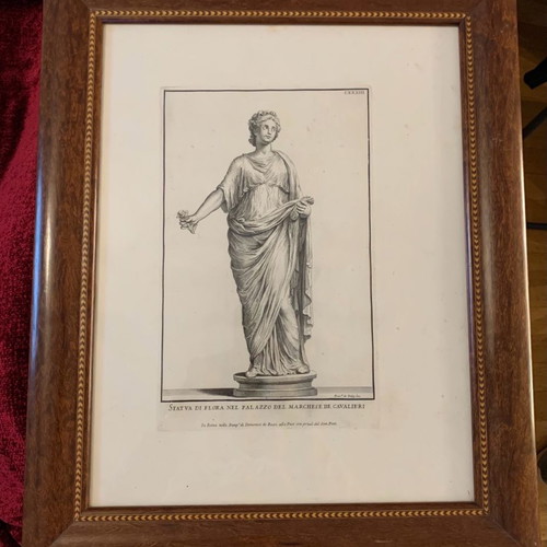 Chalcography used with frame and marquetry