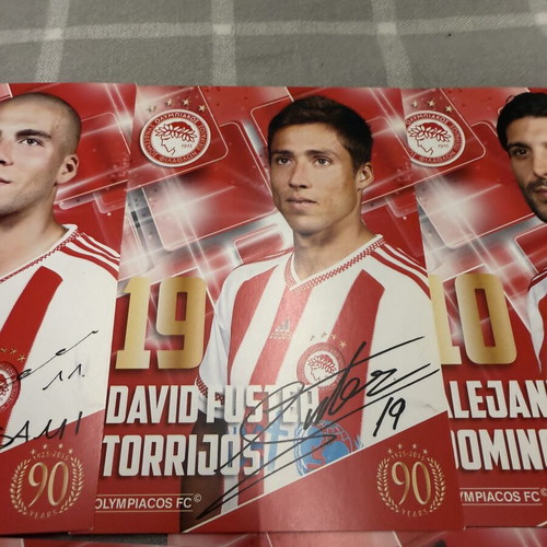 Olympiakos Collectible Cards 90 Years History 2015-16, like new